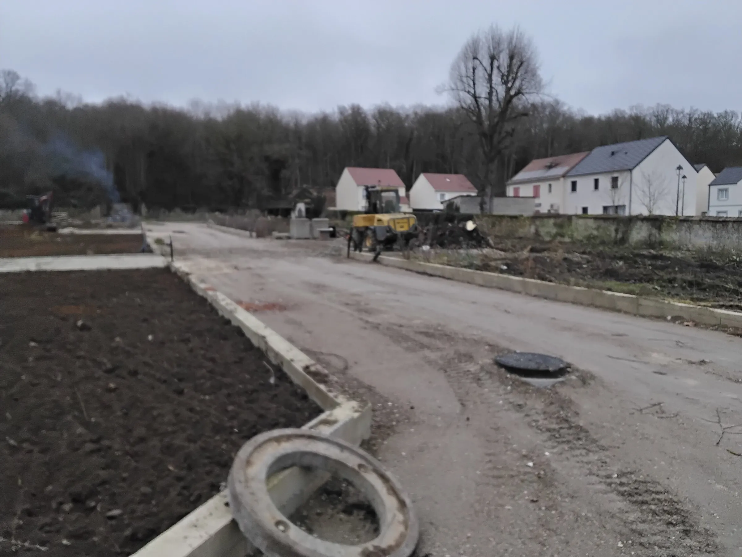 Boissettes : l’entrée du lotissement et sa voirie en travaux