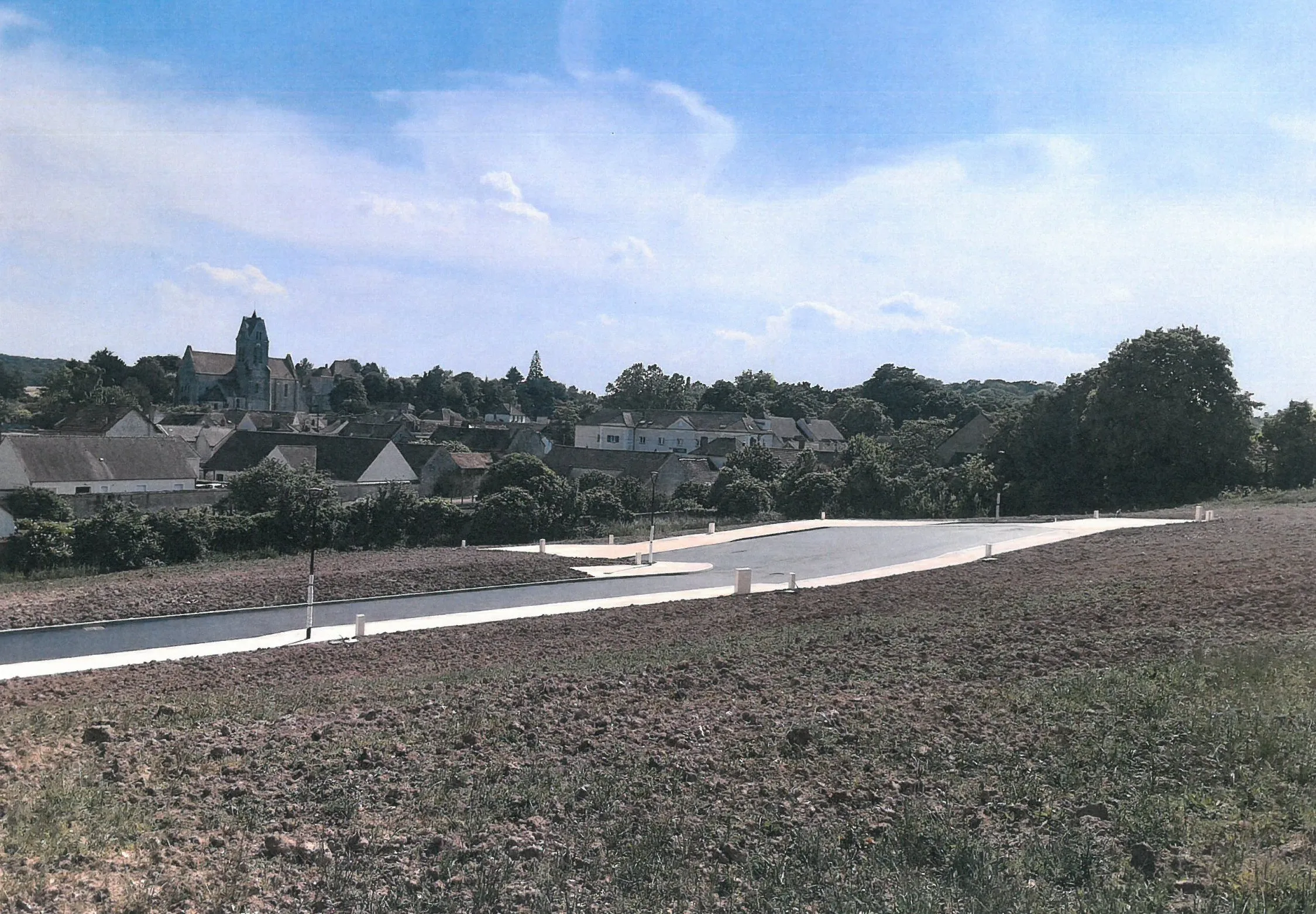 Lotissement de Salins : vue d’ensemble des lots et de la voirie